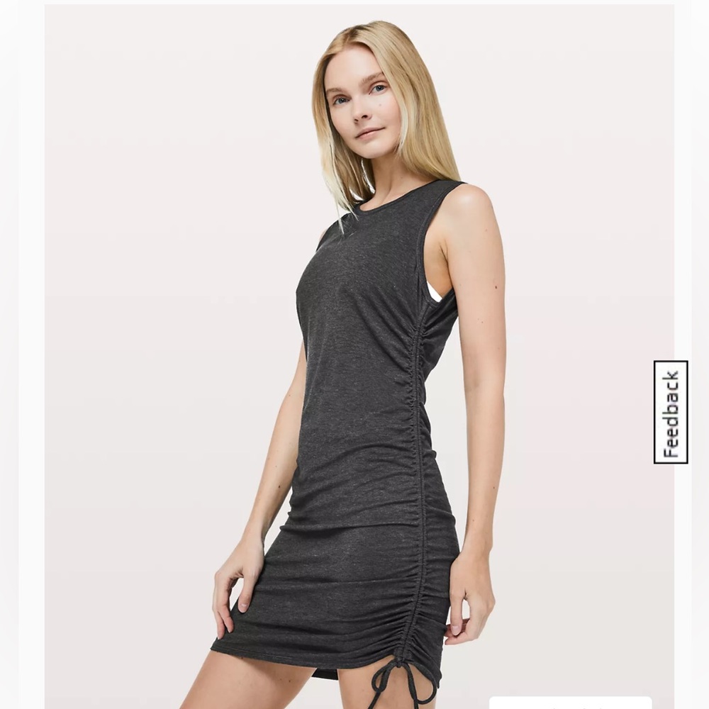 Lululemon heathered grey Cinch It Dress size 12